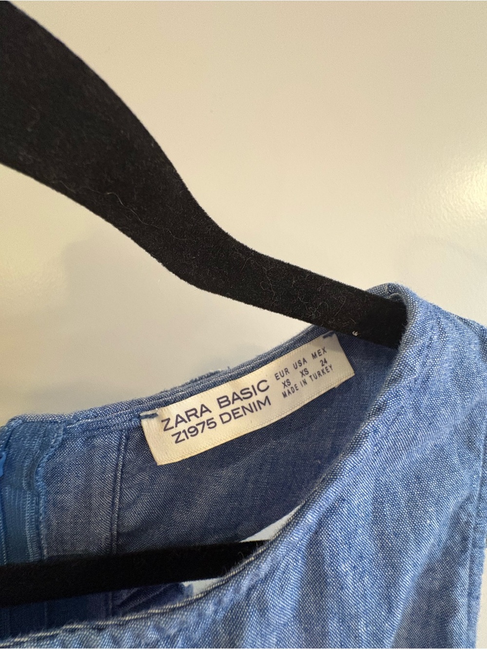 Zara Chambray Blue Romper - Picture 3 of 3